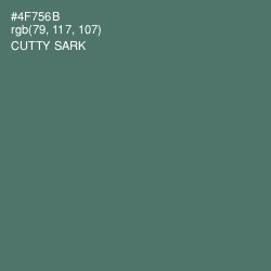 #4F756B - Cutty Sark Color Image